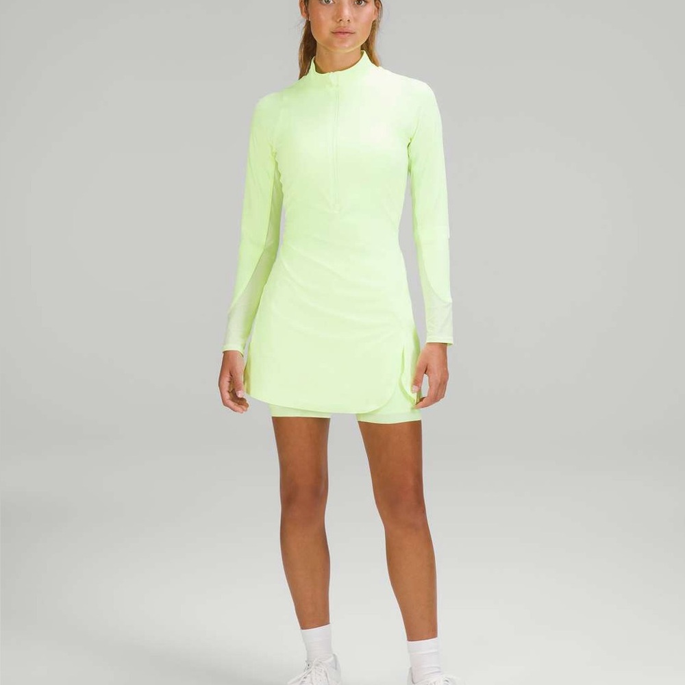 Lululemon Nulux Long Sleeve Tennis Dress in Faded Zap